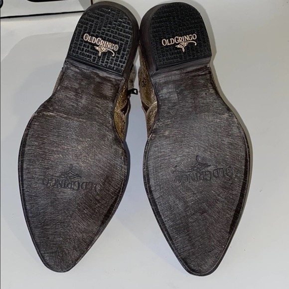 NIB Old Gringo metallic gold Flora Loca ankle boot - Picture 10 of 14